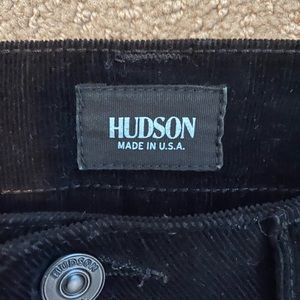 Hudson Low Rise Black Lightweight Corduroy Jeans